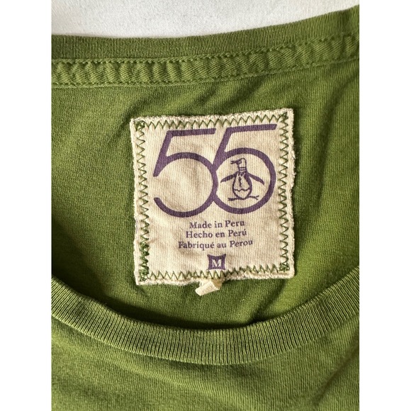 Original Penguin Men's Olive Green Penguin Graphic Print Crew Neck T-Shirt - Picture 3 of 8
